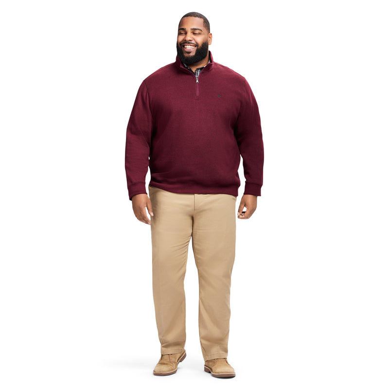 Big & Tall Advantage Performance Quarter Zip Fleece - Velvet