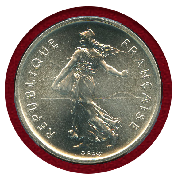 極美品 NGC-MS63 フランス 第三共和政 1909 銀貨 極美品 NGC-MS63