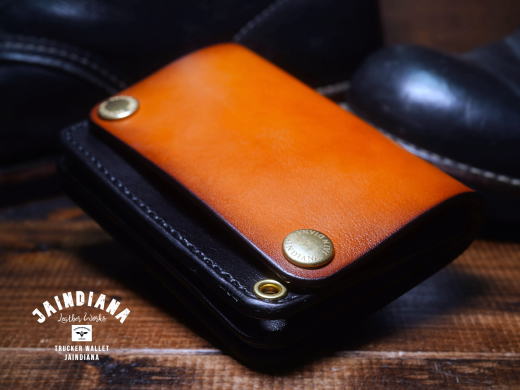 TRWS-VLB2 手染めのサドルレザーのトラッカーウォレット