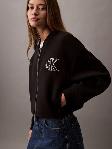 ボンバージャケット - オーバーサイズショートジップボンバー