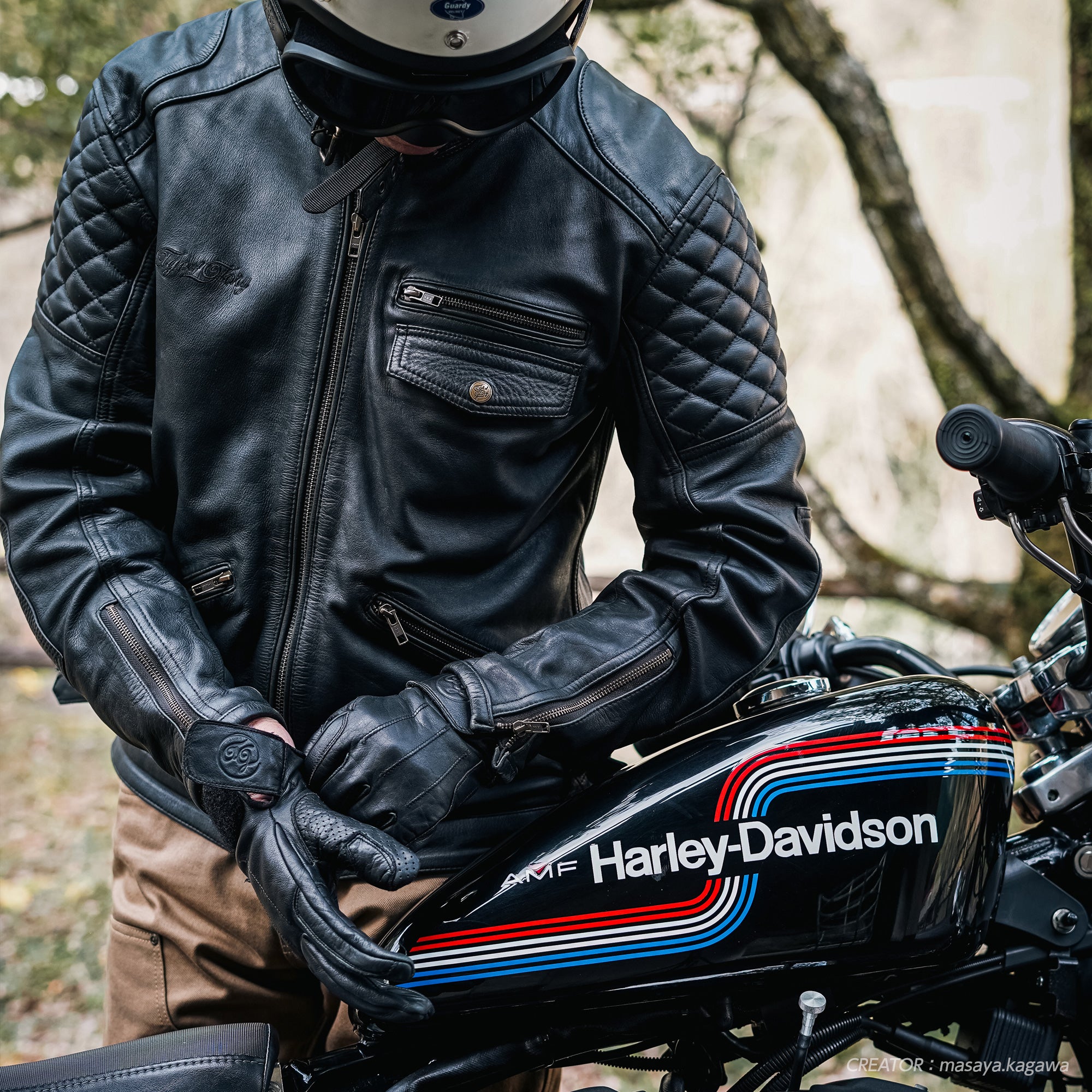 試着無料】エイジオブグローリー キングピン - バイク レザー