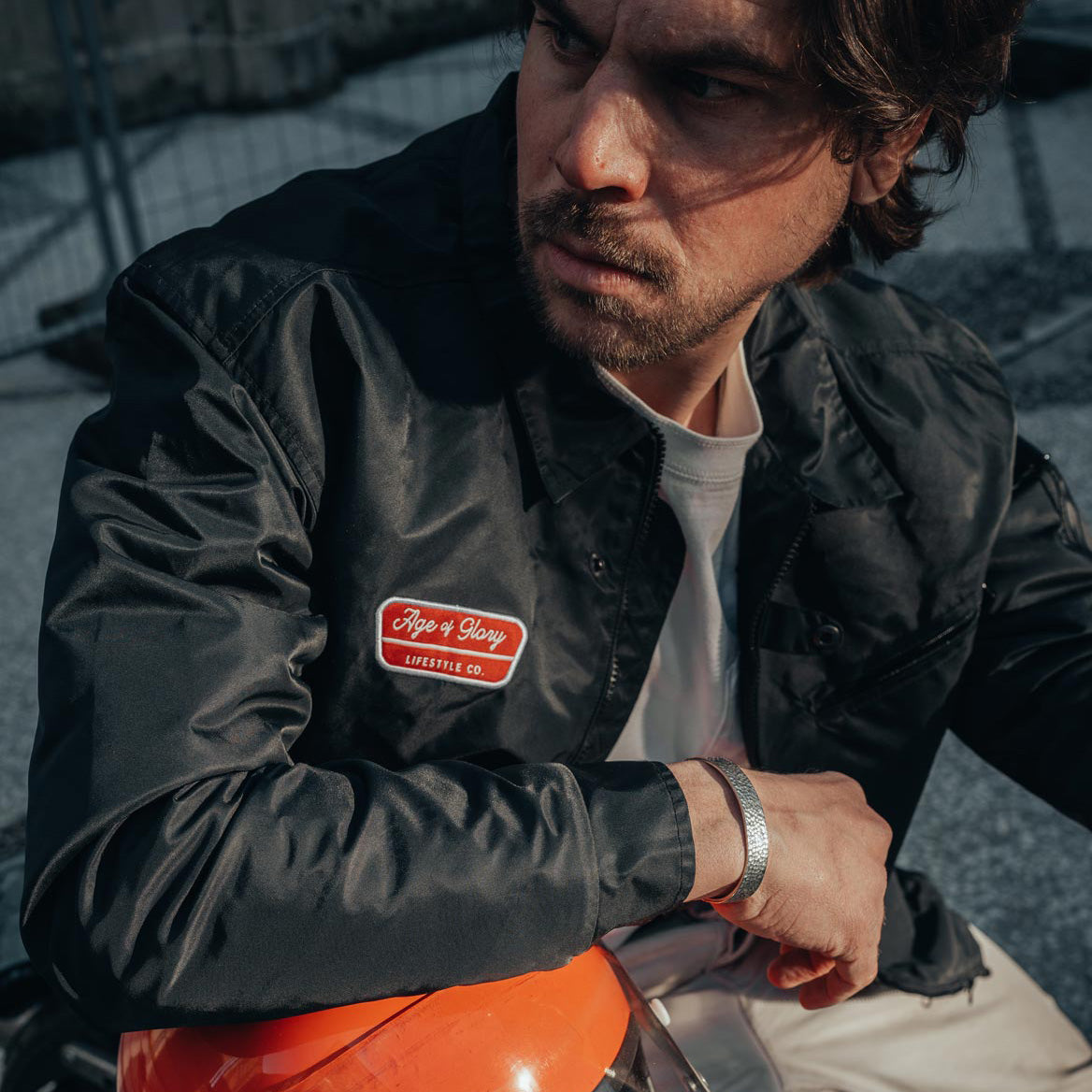 試着無料】エイジオブグローリー パドック ブラック - バイク ナイロン