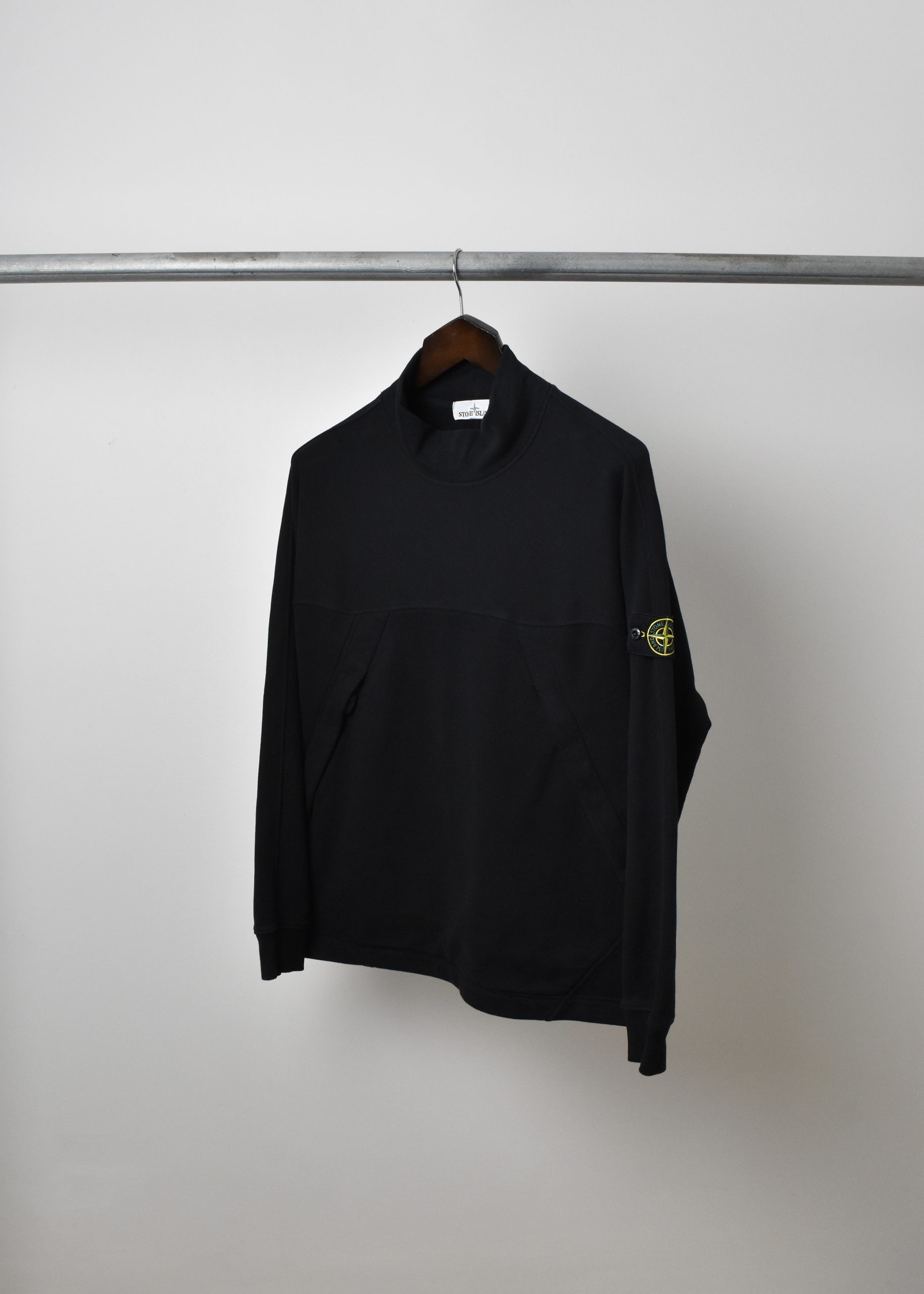 STONE ISLAND AW19 MOCK NECK GARMENT DYED SWEATSHIRT (L) - Jazzy Badger