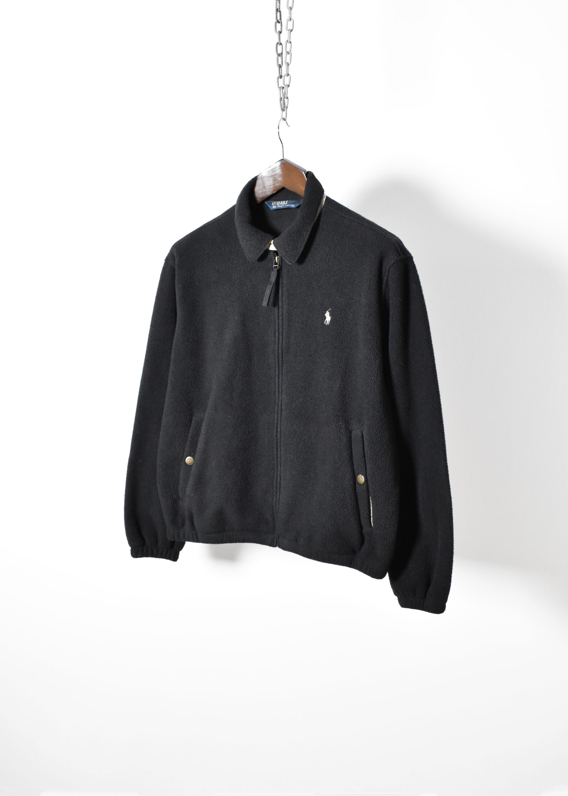 1990S POLO RALPH LAUREN FLEECE HARRINGTON JACKET - Jazzy Badger