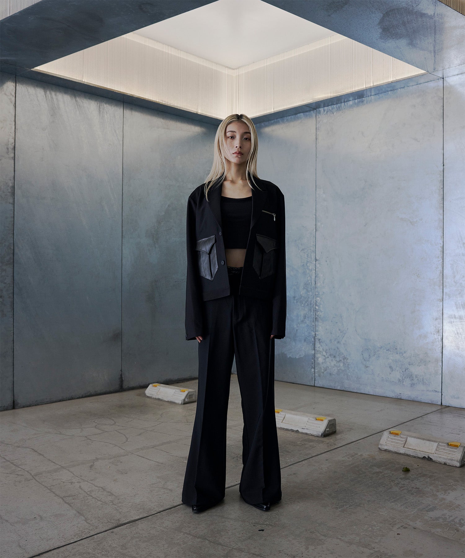 Leather pocket short jacket – Jent Louis