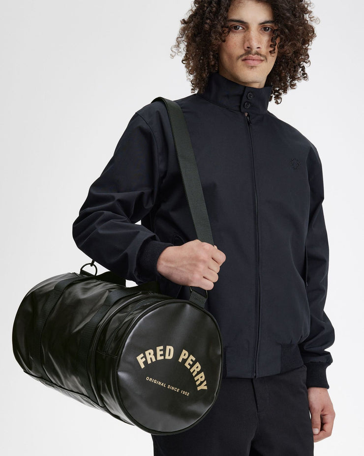 Fred Perry Tonal Classic Barrel Bag - Black / Gold