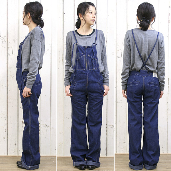 Johnbull(ジョンブル/Ladies) フレンチサロペット ワンウォッシュ