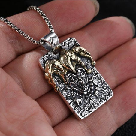 Men's Sterling Silver Joker Necklace - Jewelry1000.com