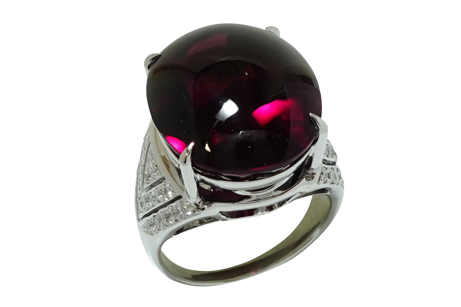 Garnet K18WGガーネット ダイヤモンドリング (NO.49567) – JEX宝石