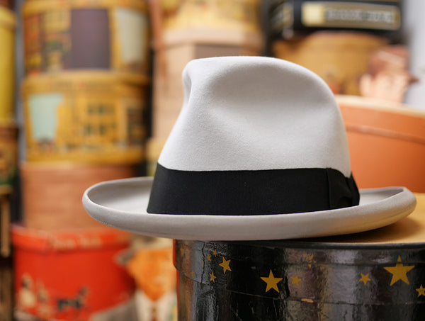 DOBBS】1960s ドブス・グレー (57.5cm) ヴィンテージフェドラハット