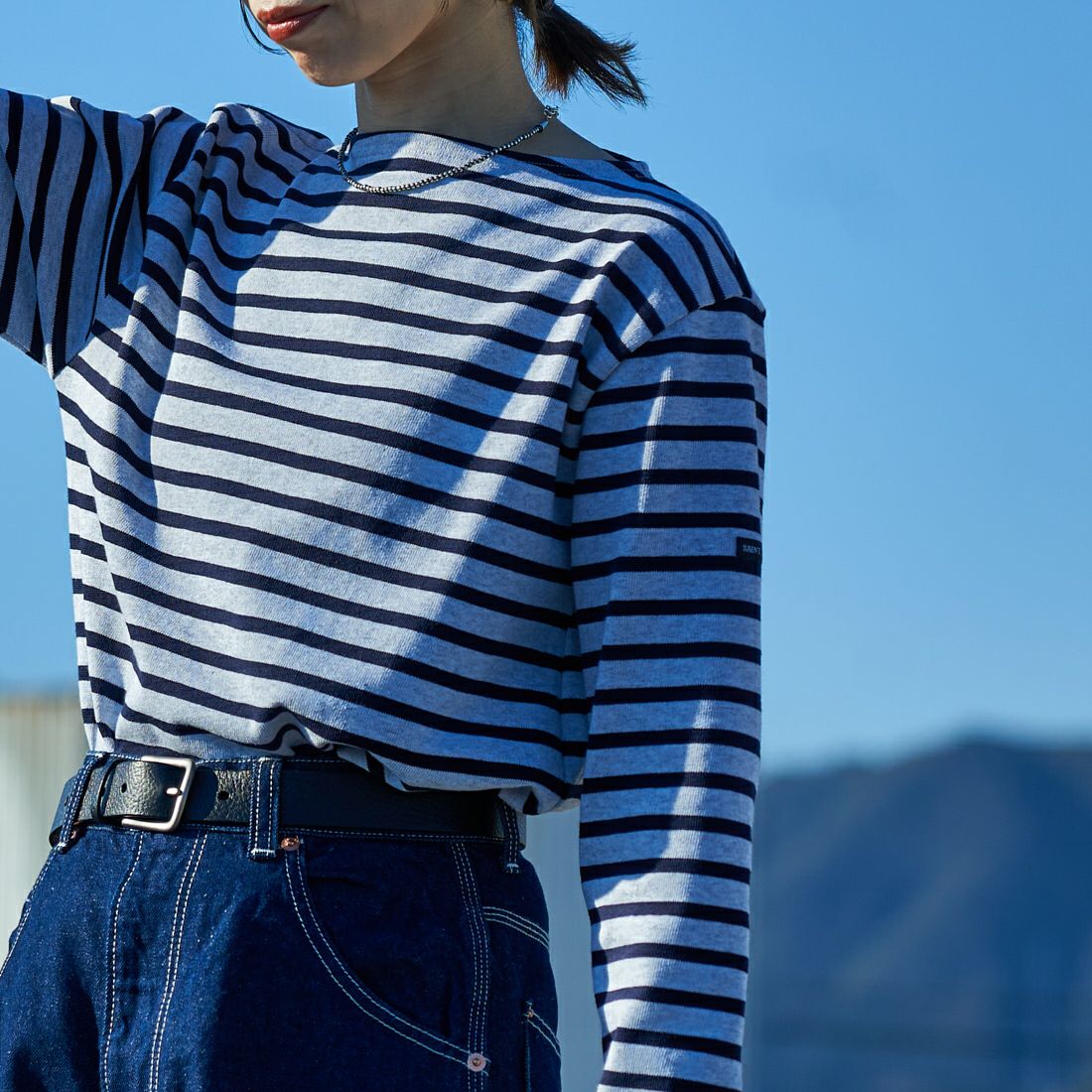 ST.JAMES [セントジェームス] 別注 バスクボーダーロングスリーブT