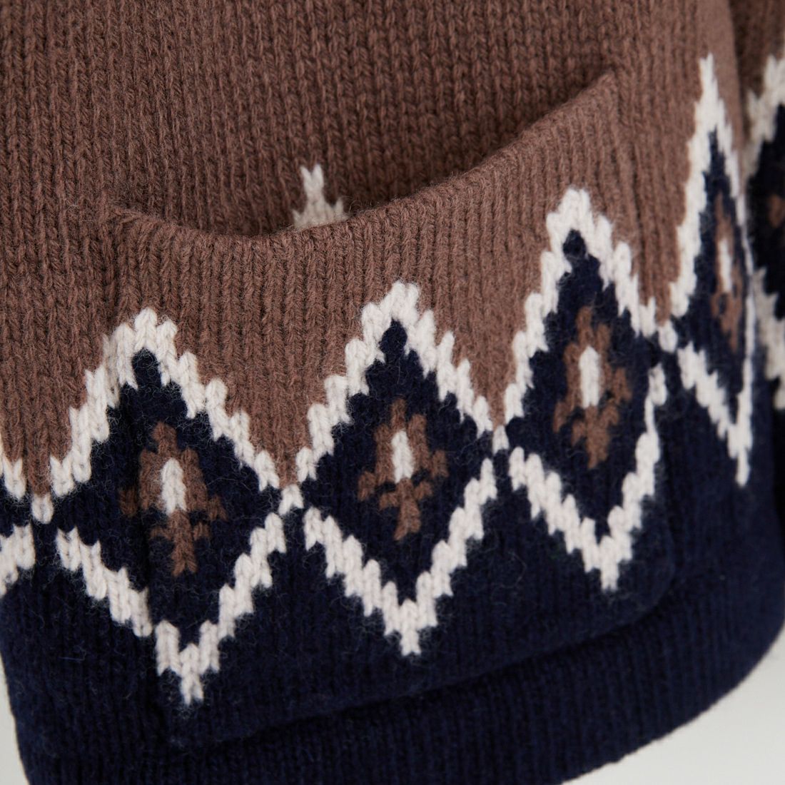 THE ALASKAN [アラスカン] ダイヤモンドパターン ショールカーディガン