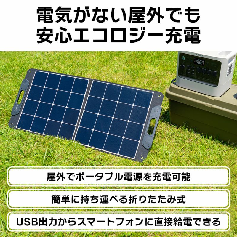 ポータブル電源（1,152Wh）と ソーラーパネル（100W）のセット BN