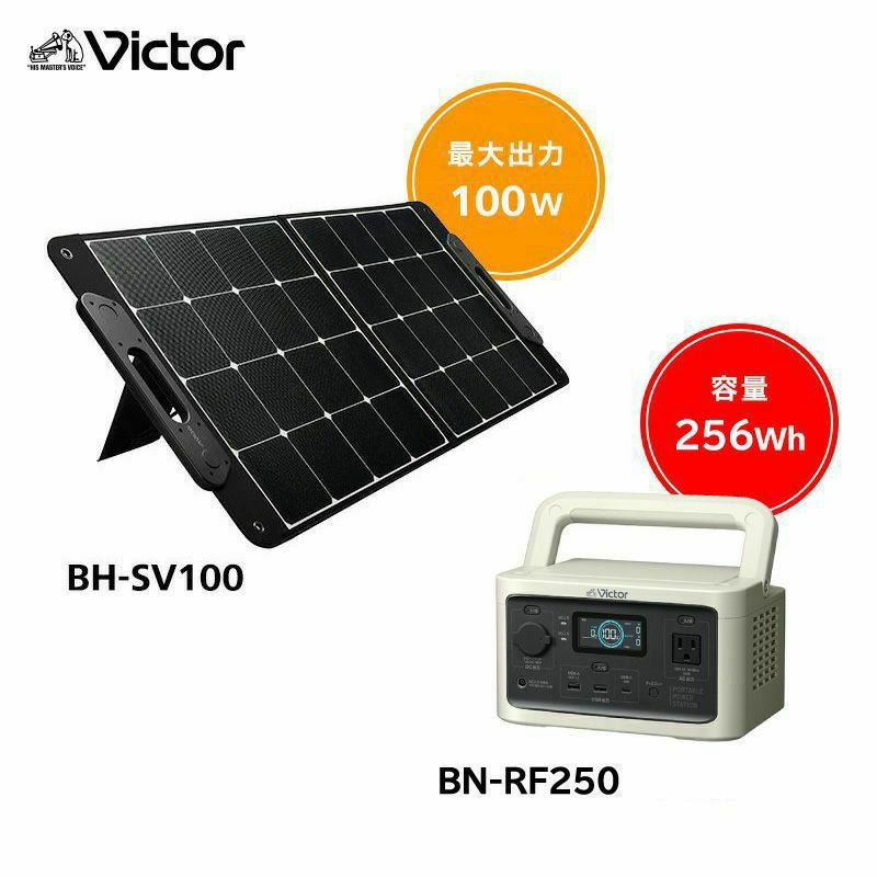 ポータブル電源（256Wh）と ソーラーパネル（100W）のセット BN