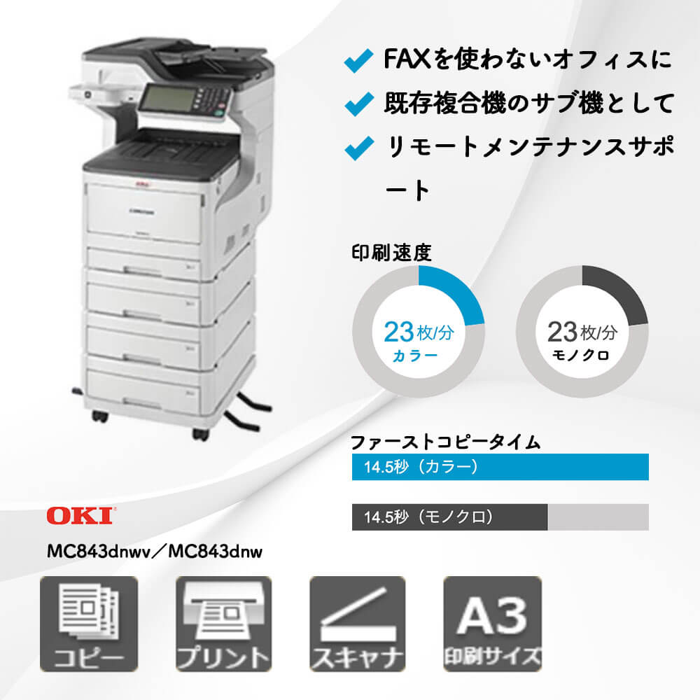 OKI COREFIDO MC363 A4カラー レーザー複合機 OKI A4カラー コピー機