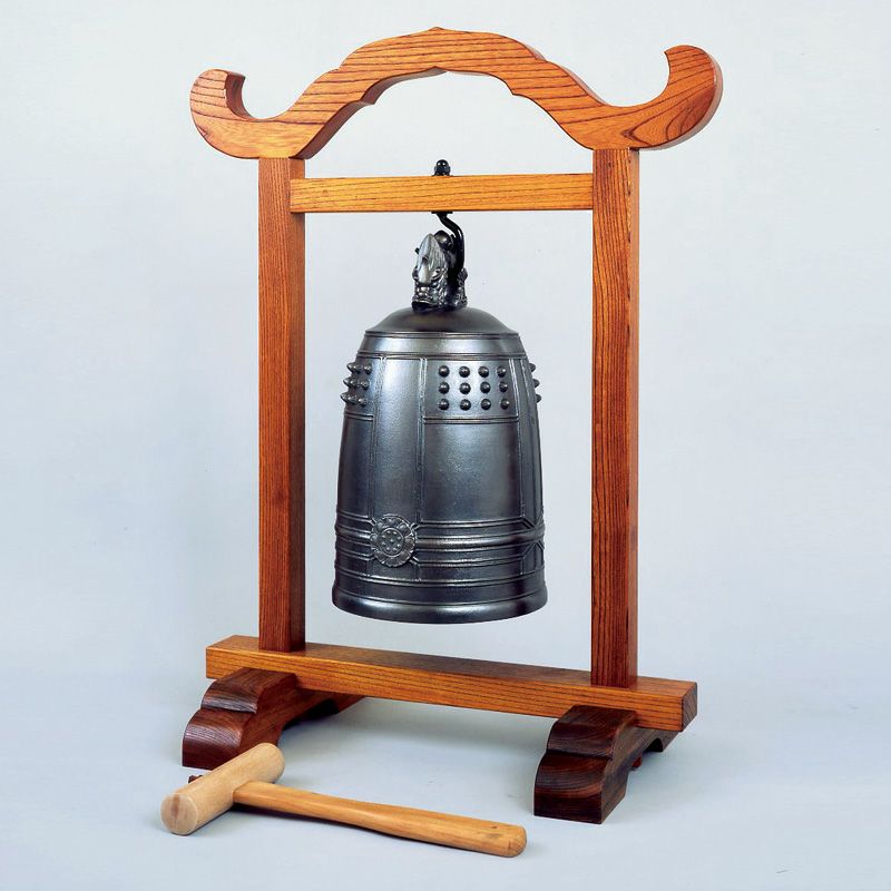楽喚鐘台 ケヤキ製 吊金具付 喚鐘・撞木別 喚鐘24cm用 （各宗派
