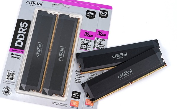 Crucial DDR5 Pro OC CP2K16G60C36U5B」をレビュー。低レイテンシなOC
