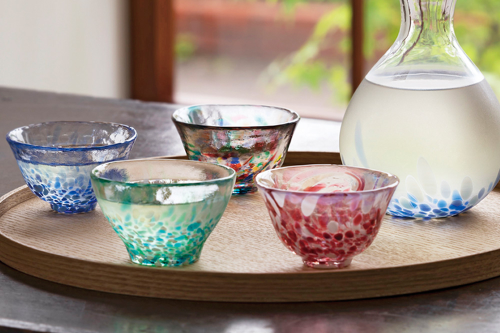 ガラス盃 夕涼み 酒器 硝子 日本酒グラス