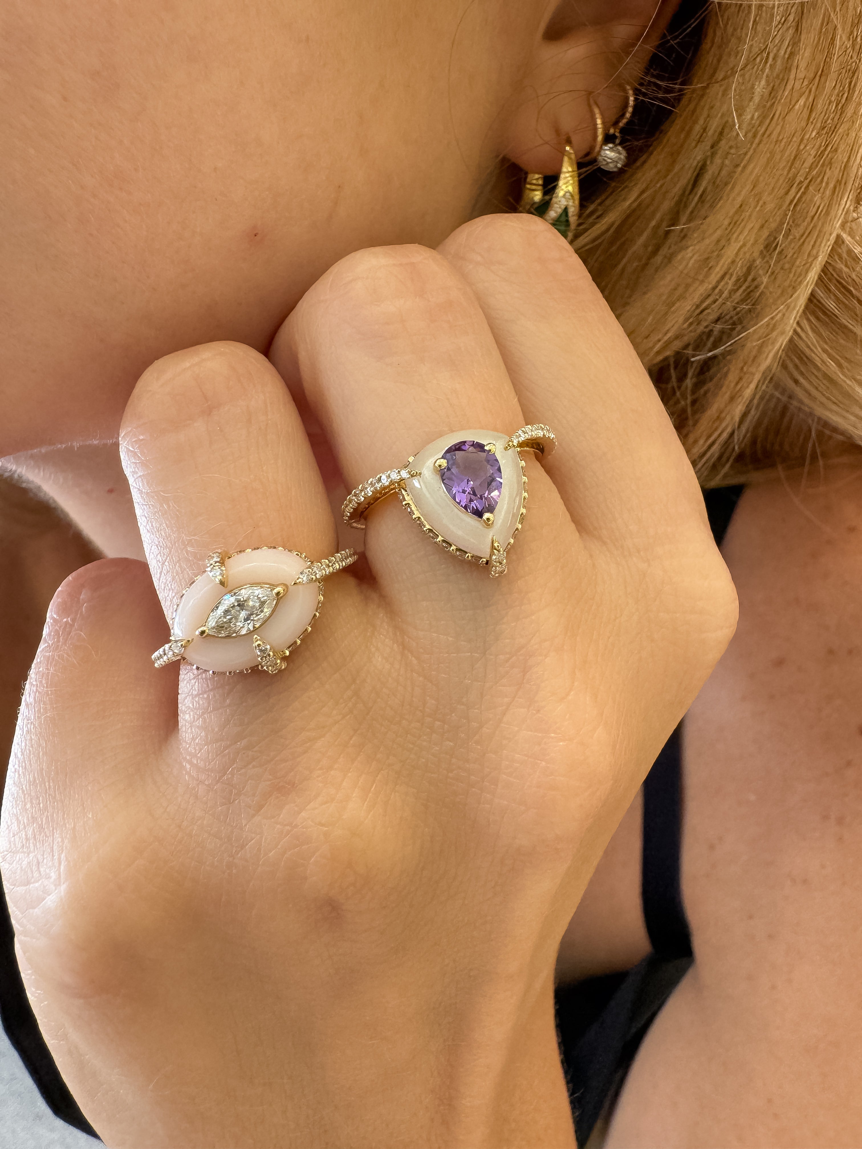 Merveilles Oval Ring, Pink Opal – Joanna Dahdah