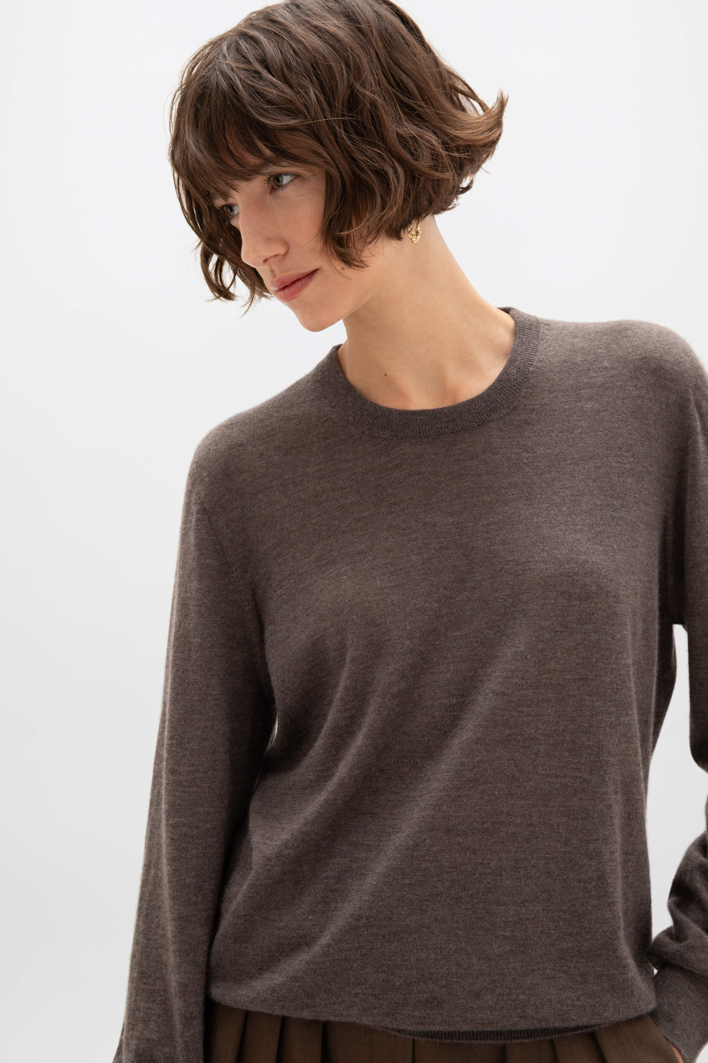 Ash Superfine Cashmere Sweater | Men's Cashmere | Johnstons of Elgin