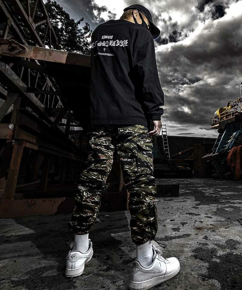 ブラックレターロンTEE トップス 長袖 ロンT Tシャツ DIVINER ディバイナー