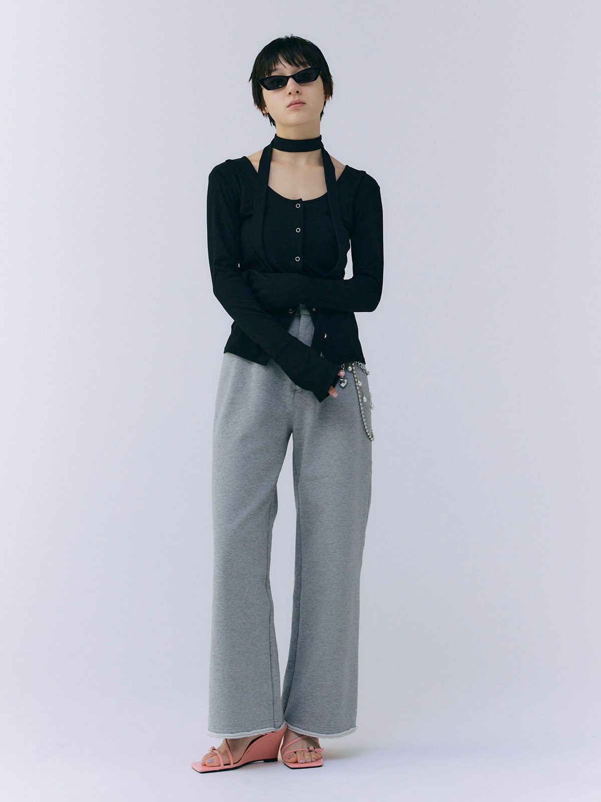 SCARF CHOKER TOPS – JOSEMOON