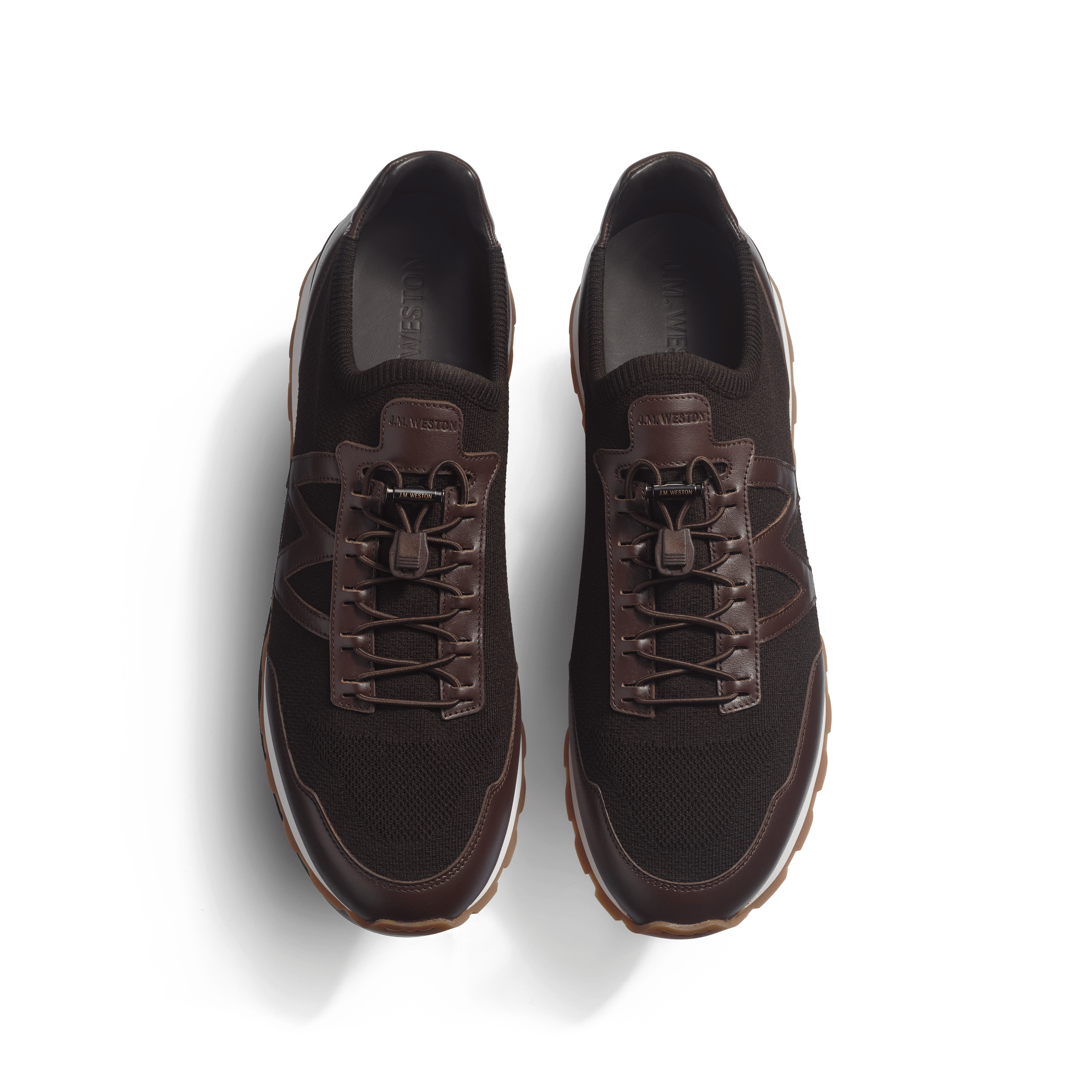 Men's Brown knit canvas and brown sport calfskin On My Way Knit