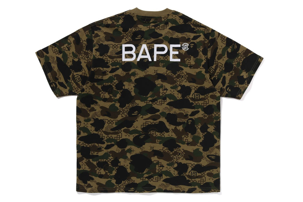 BAPE X CLOT 】CAMO OVERPRINT LOGO RELAXED FIT TEE | bape.com