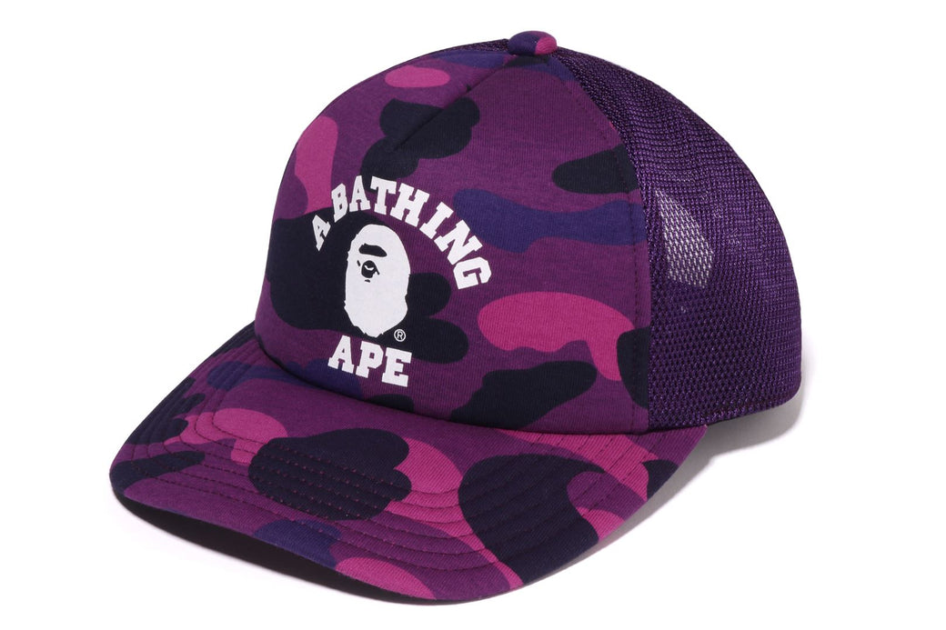 A BATHING APE パープル迷彩キャップ BAPE A Bathing Ape Color Camo