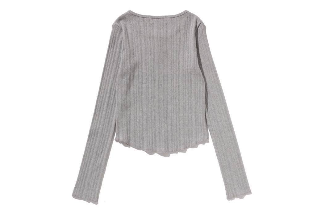 BAPE X MOUSSY 】HENRY NECK L/S TEE | bape.com