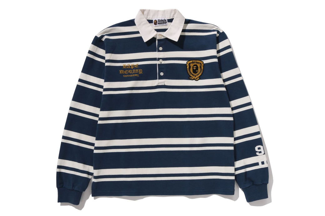 BAPE X MOUSSY 】STRIPED RUGBY L/S SHIRT | bape.com