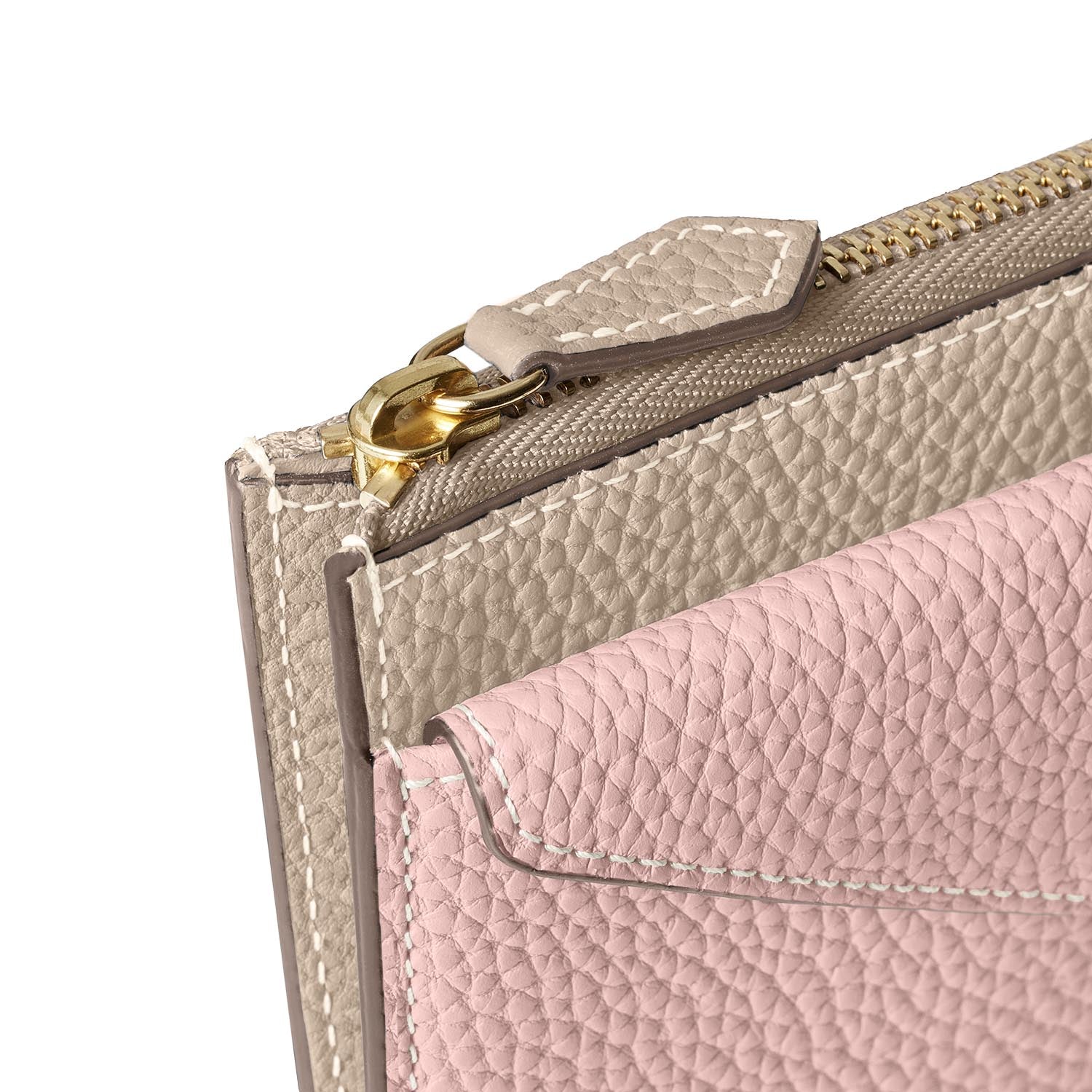 エンベロープ ミニジップ ウォレット シュリンクレザー