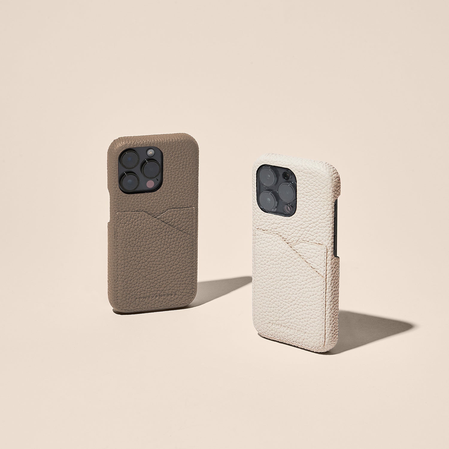 iPhone 14 Pro) バックカバーケース シュリンクレザー