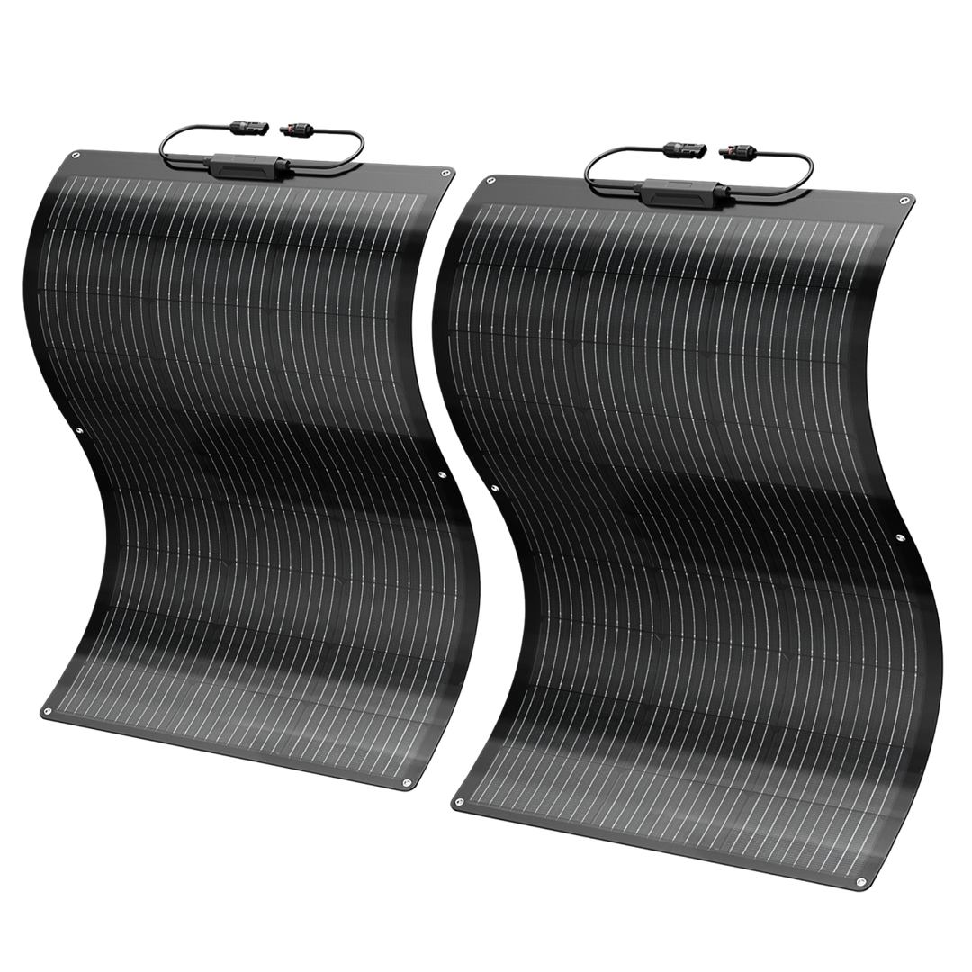 BougeRV Arch ソーラーパネル 100W（2枚セット）│超薄&軽量 23%変換
