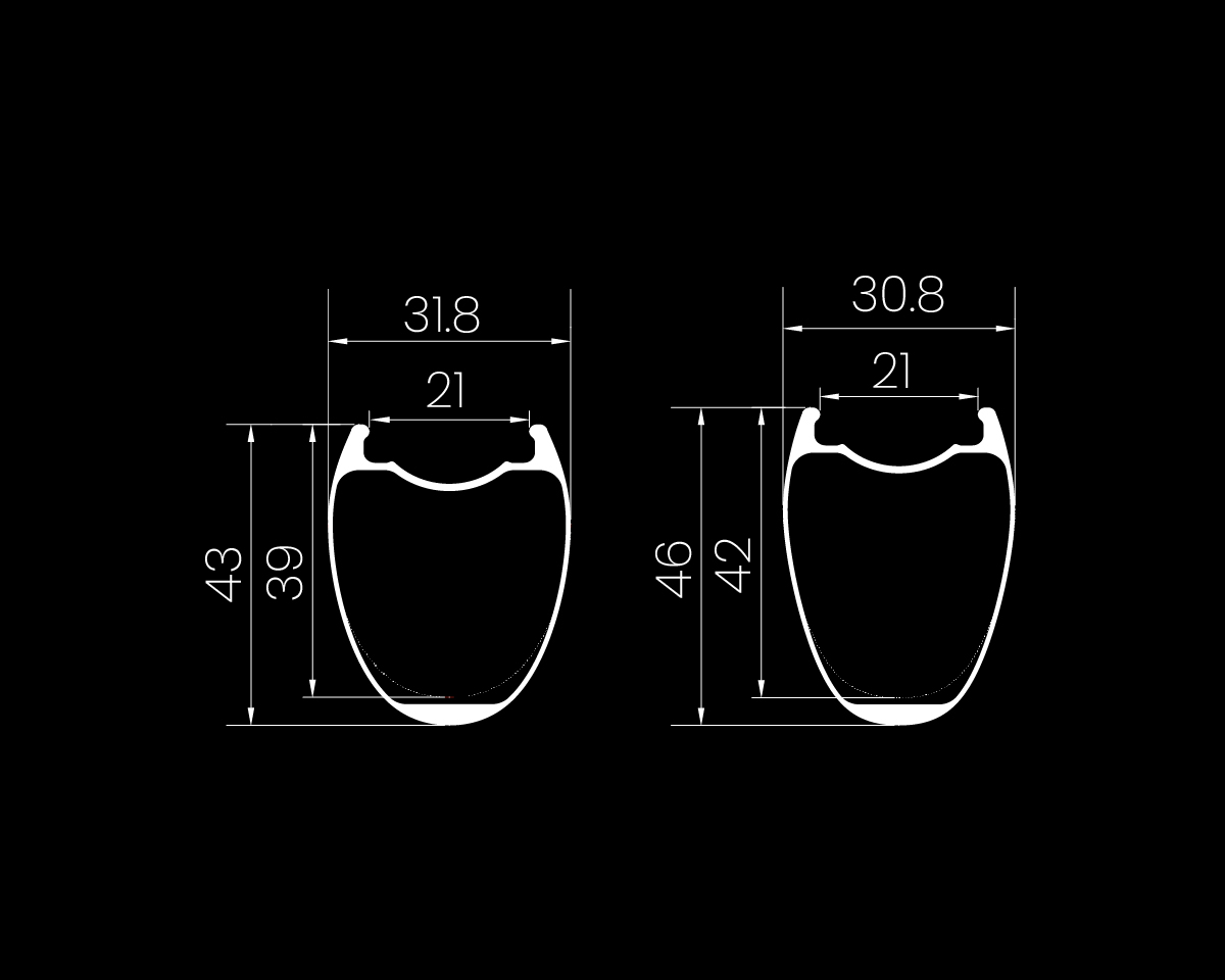 Drive Helix 46D ディスクブレーキカーボンロードクライミングホイール
