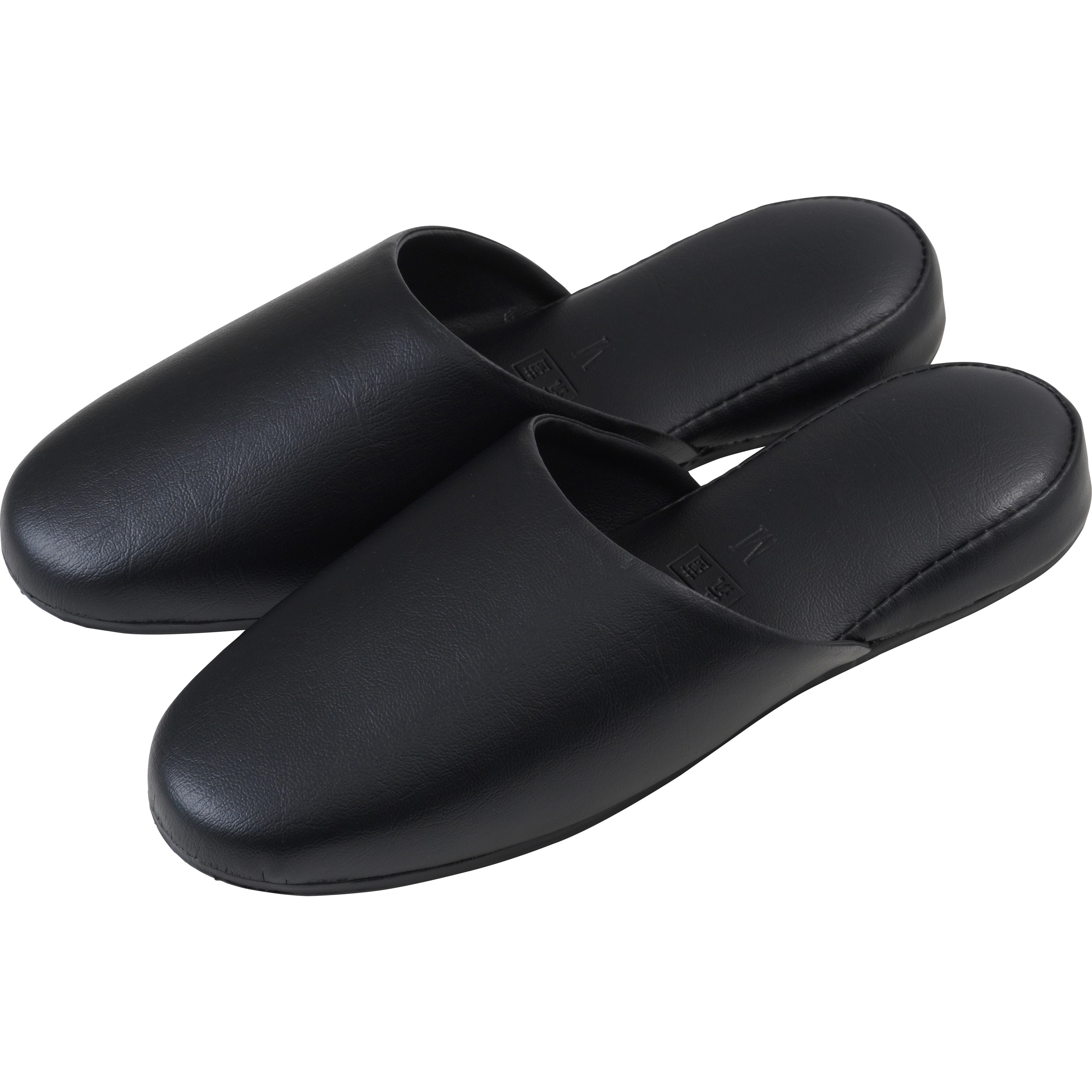 HW-265A スリッパ 抗菌 モノタロウ 前閉じタイプ 塩ビ ブラック色