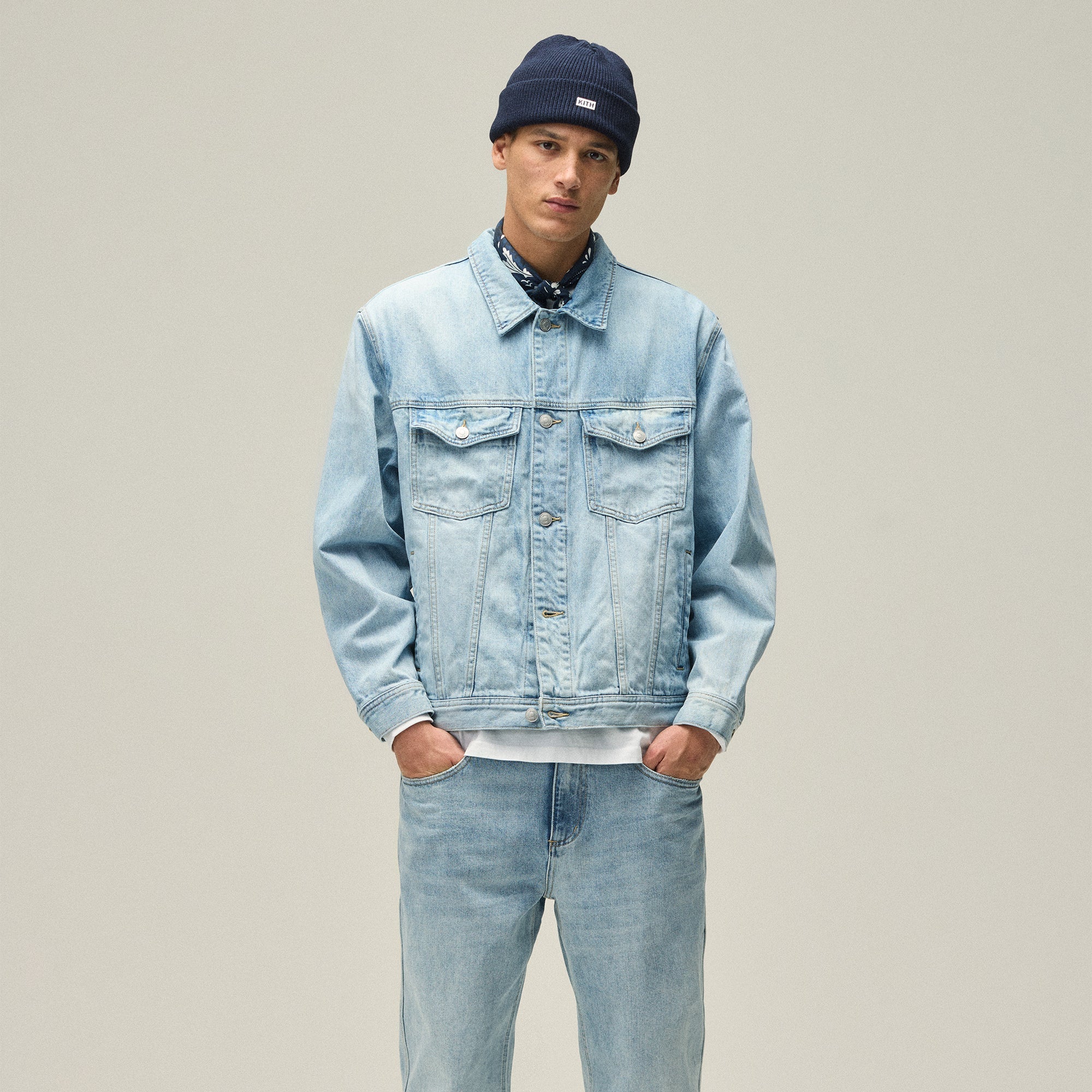 Kith Centre Denim Jacket - Light Indigo – Kith Japan
