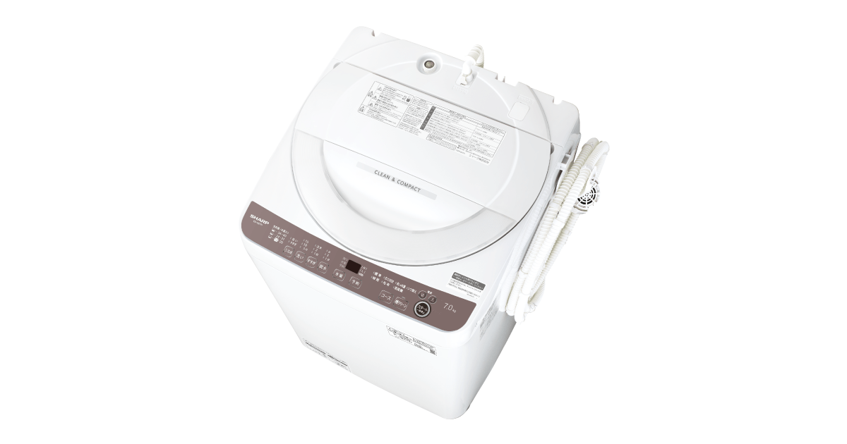 SHARP】2021年製 縦型洗濯機 ホワイト（ES-T713） 7.0kg SHARP ES-T713