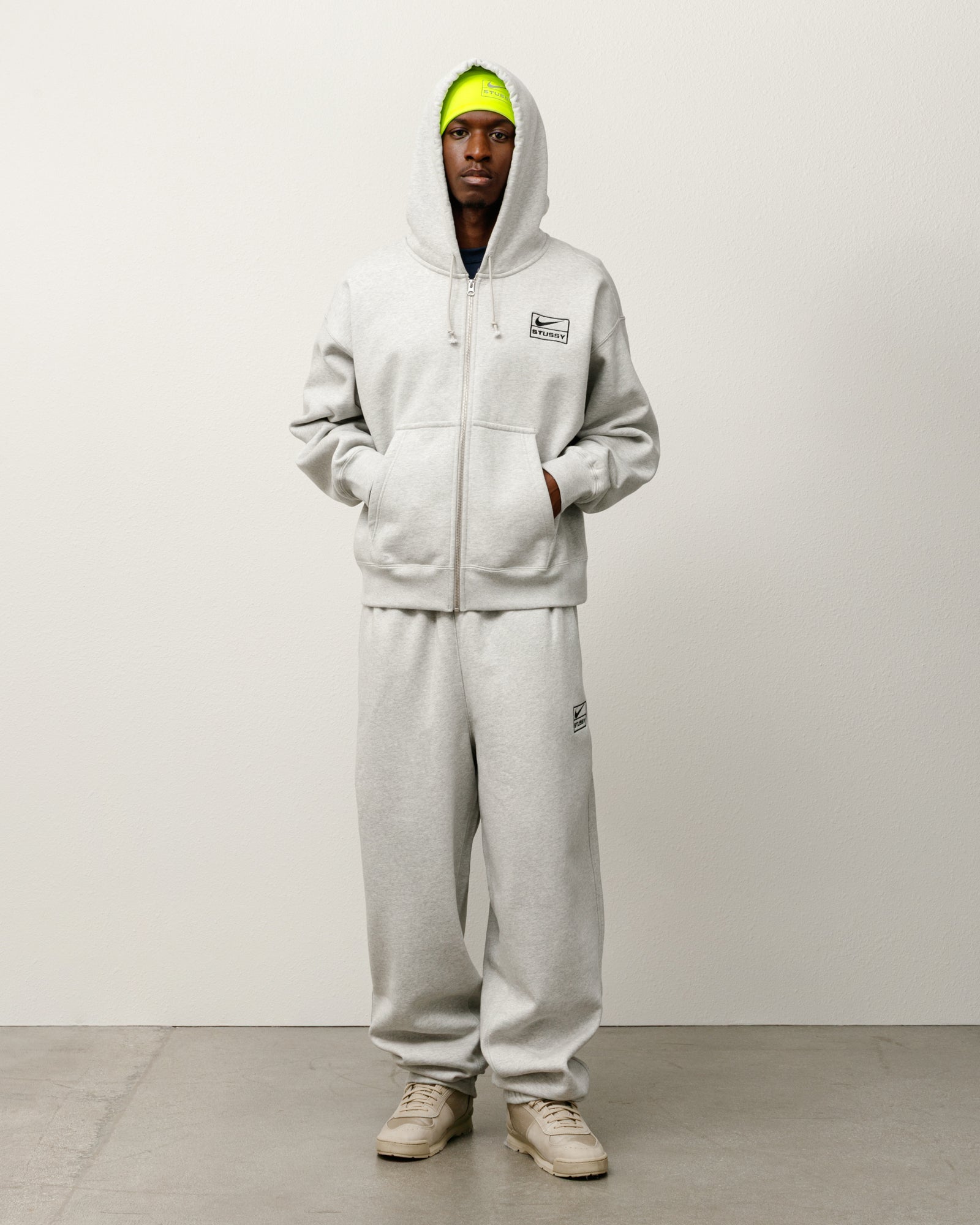 Stüssy & Nike Fleece Pant – Grey Heather | Bottoms | Stüssy Japan