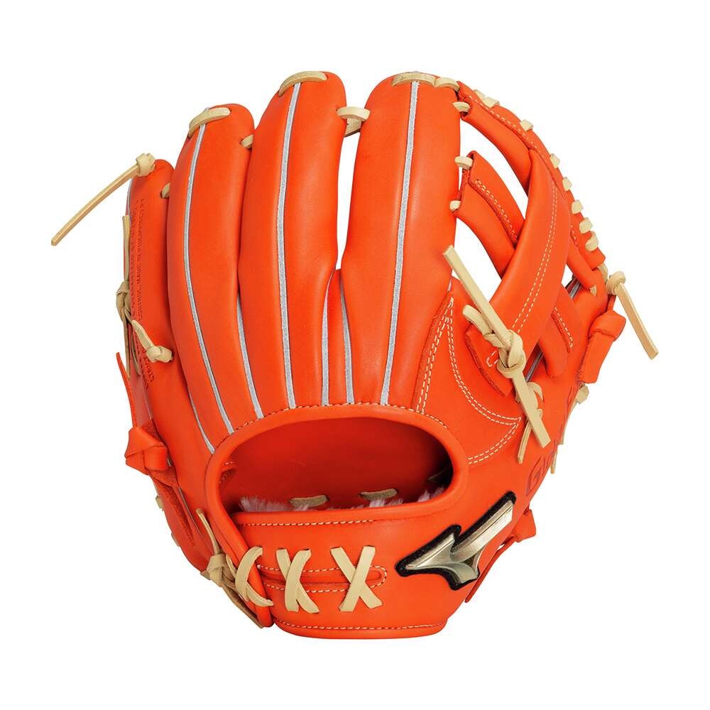 ミズノプロ 軟式 内野手 サイズ9 ベージュ/赤 ミズノプロ 軟式 内野手