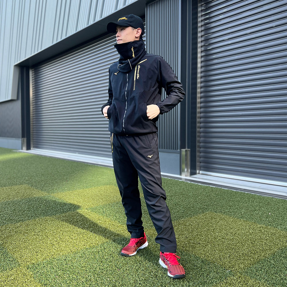 Mizuno ブラック ジャケット パンツ セット Mizuno ブラック