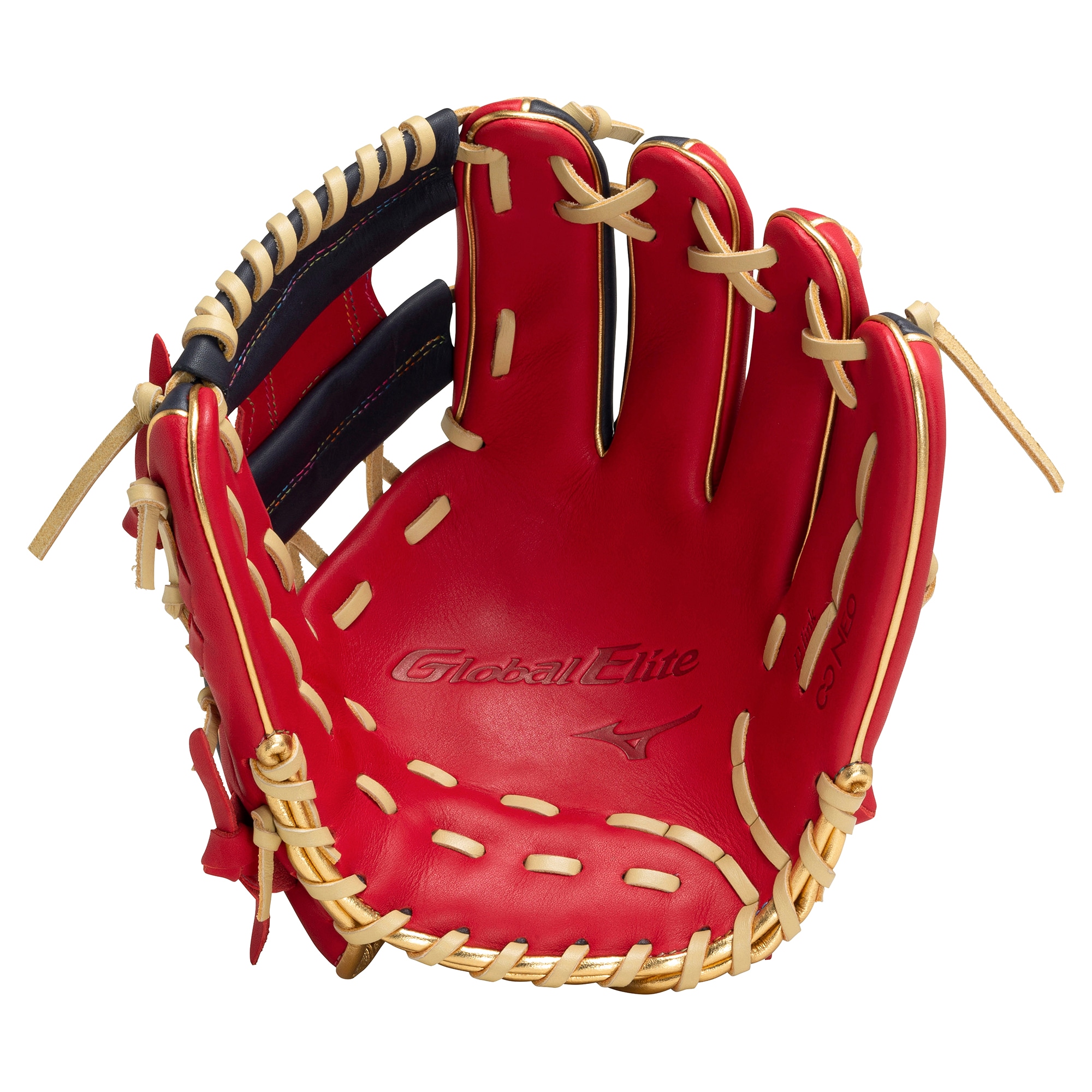 Global Elite ∞シリーズ 軟式グローブ レッド 収納袋付き 美品ミズノ