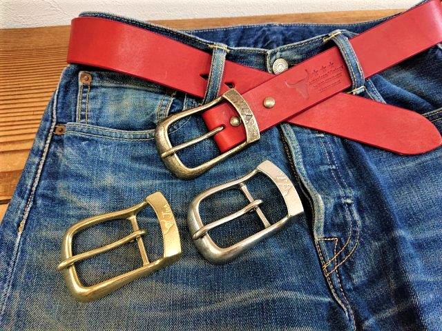 JURASSICオリジナルレザーベルト(赤)サイン入り Mサイズ JURASSIC