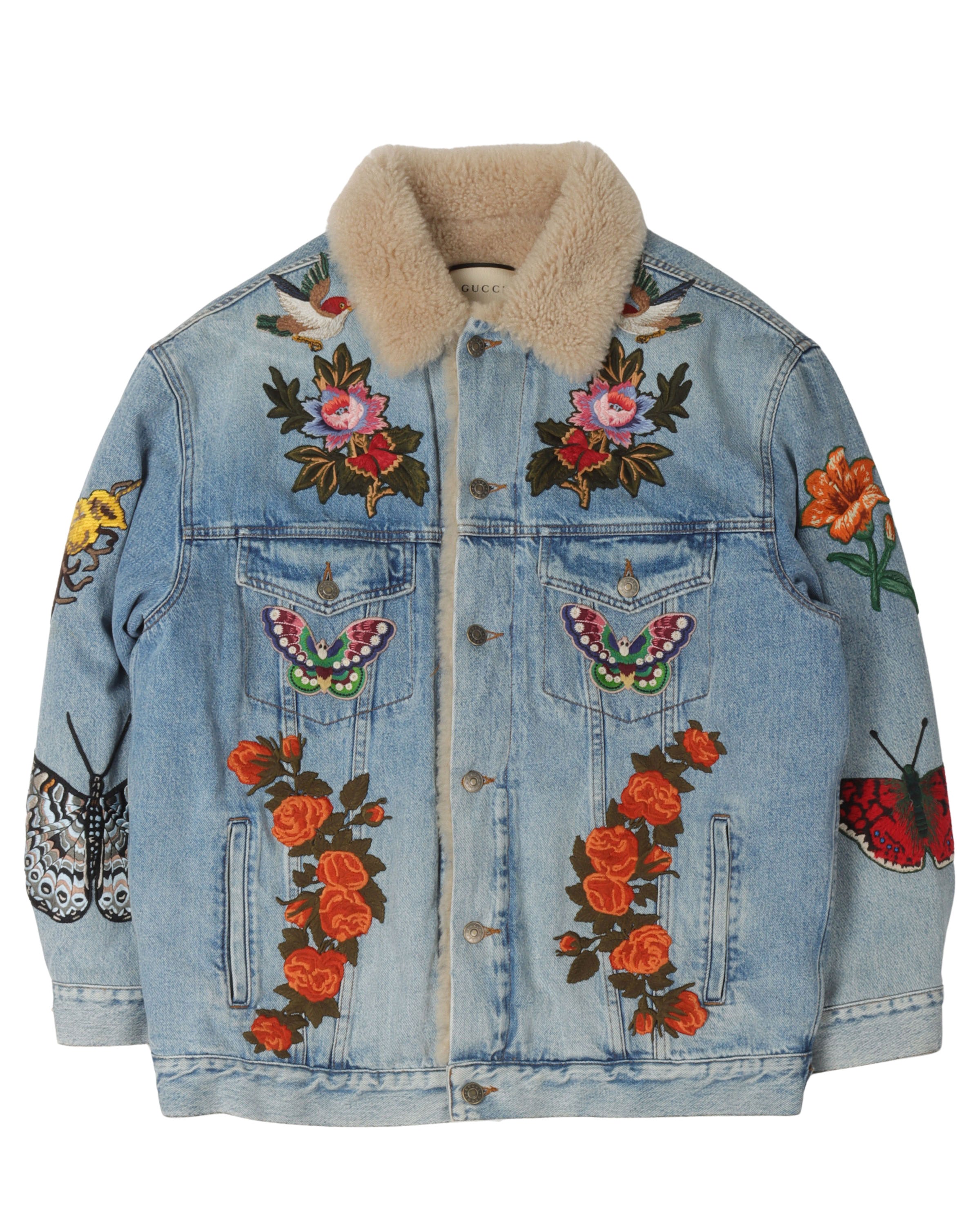Gucci Shearling 'L'Aveugle Par Amour' Denim Jacket – Justin Reed
