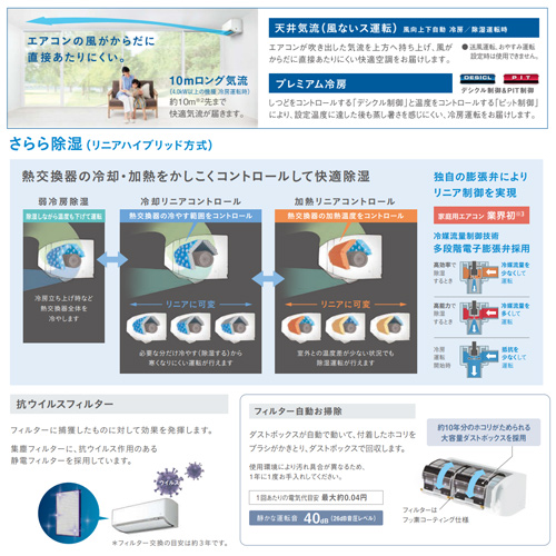 F254ATGS-W+R254AGS｜ダイキンルームエアコン[GXシリーズ][100V]