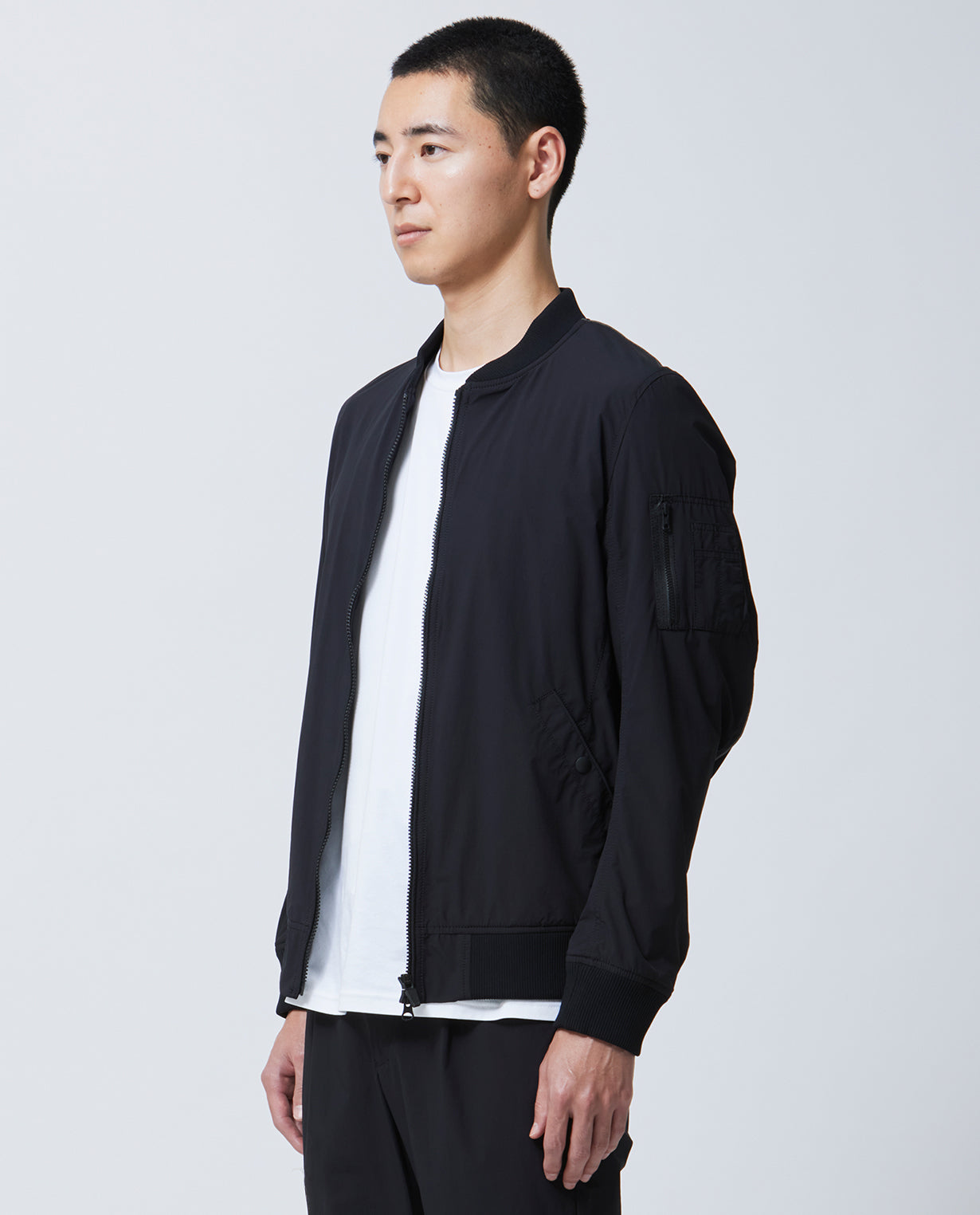 061_A 4WAYストレッチ MA-1 フライトジャケット (ブラック) – K-3B