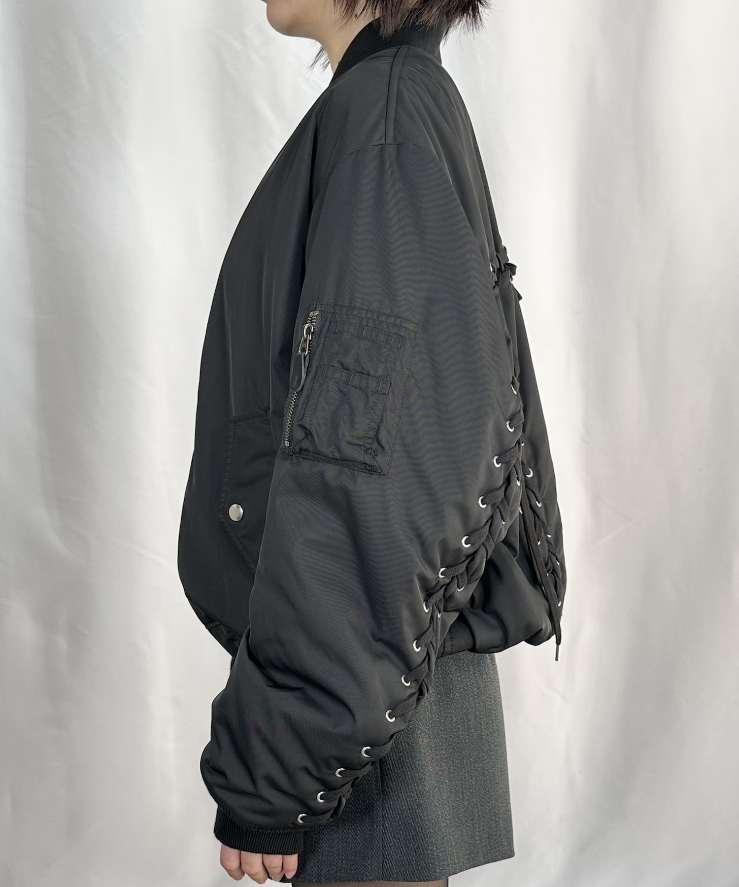 REVERSIBLE LACE UP MA-1 | k3 online store