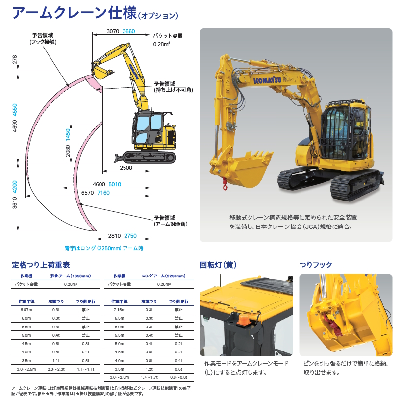 PC78US-11 解体2ピースブーム仕様｜商品情報｜コマツ