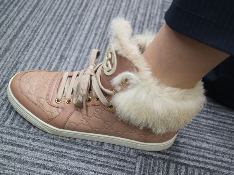 GUCCI「グッチ」270397 ファートリムハイトップインターロッキングG