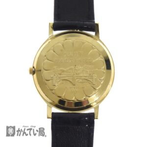 天皇陛下御在位60年記念 リューズ ダイヤ 純金 菊の紋章 手巻き腕時計